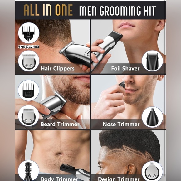 Silver and Black Men's Grooming Kit (054) - Picture 2 of 5